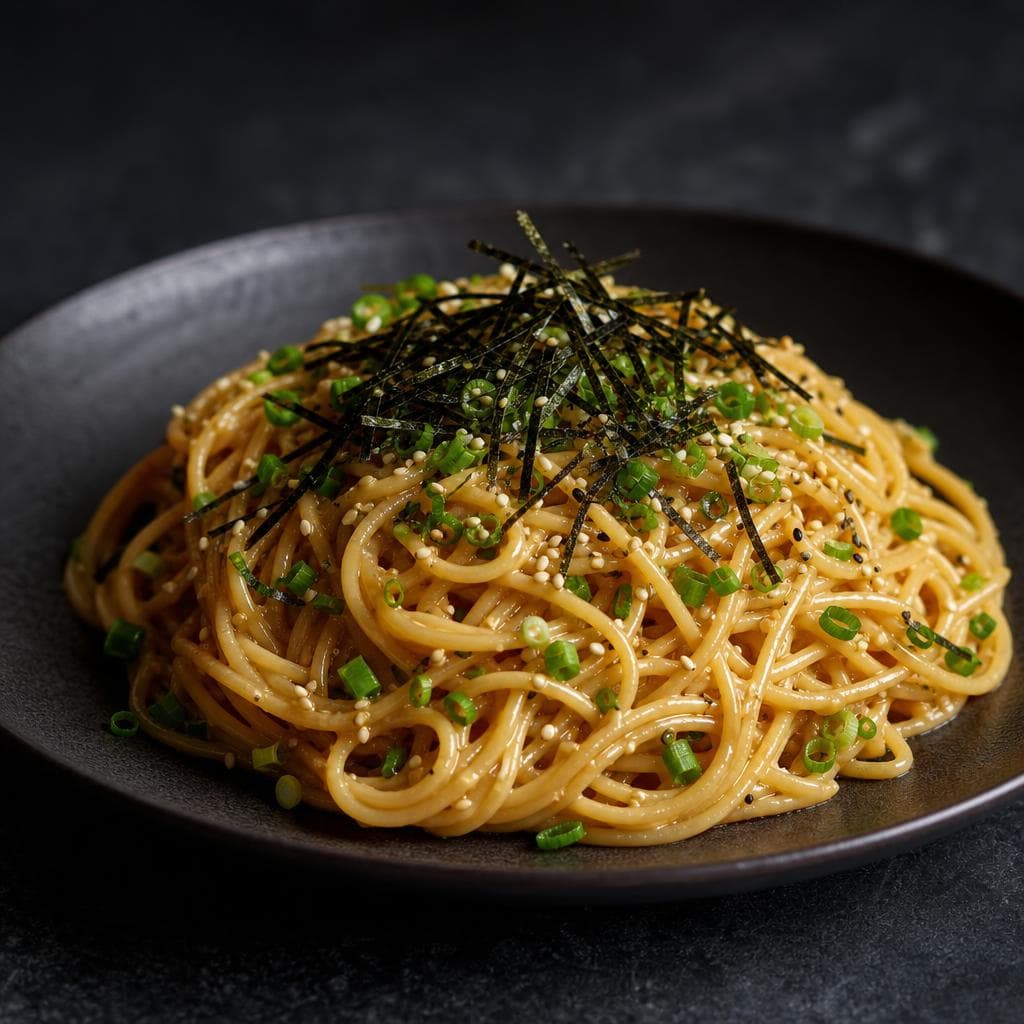 Miso Butter Pasta - beautifully plated pasta dish