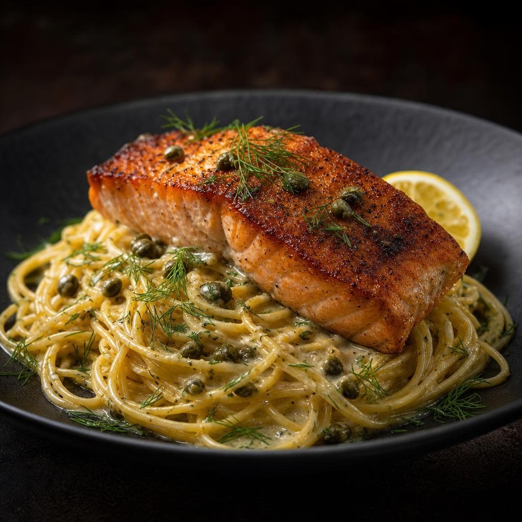 Salmon and Spaghetti